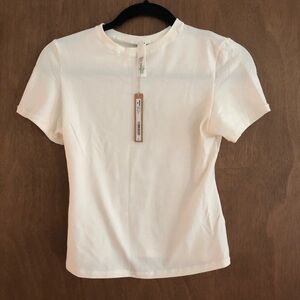 SKIMS White Cotton Jersey T-Shirt. Brand new, with tags. Never worn.